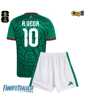 Mexic Alexis Vega #10 Echipament de Fotbal Replică Mondial 2026 Copii Acasa (+ Șorturi)